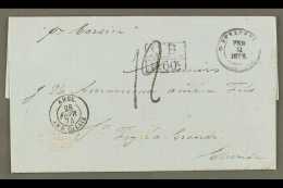 1874 (2 Feb) Entire Letter To France, Endorsed 'p. Corsica', Bearing "VERACRUZ" Cds, Boxed "G.B. 1f60c" Exchange... - Mexico