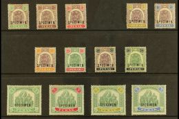 PERAK 1895 Set To $5 (less 4c) Overprinted "Specimen", SG 66s/77s (less 69s) Very Fine And Fresh Mint. (13 Stamps)... - Other & Unclassified