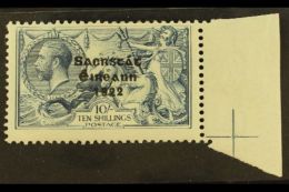 1922 10s Dull Grey Blue, 3 Line Thom Ovpt, Showing The Variety "SACRSTAT", Hib T61jf  (SG 66 Var), Superb Marginal... - Other & Unclassified