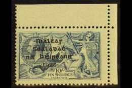 1922 10s Dull Grey-blue "Sea Horse" With Dollard Overprint, SG 21, Never Hinged Mint, Corner Marginal Example. For... - Other & Unclassified