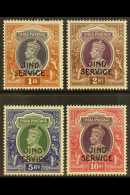 JIND OFFICIAL 1942 1r, 2r, 5r, And 10r Postage Issues Set Overprinted With "JIND SERVICE", SG O83/O86, Fine Mint.... - Altri & Non Classificati