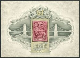 1949 50ft Chain Bridge Centenary Min Sheet, SG MS1077a (Mi Bl 17), Superb NHM. For More Images, Please Visit... - Altri & Non Classificati