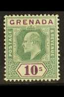 1902 10s Green & Purple, Wmk Crown CA, SG 66, Very Fine Mint. For More Images, Please Visit... - Grenada (...-1974)