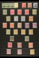 1889-1898 MINT ACCUMULATION On A Stock Page. Inc 1889 Surcharge Range To 25c On 2½d Inc 5c On ½d... - Gibilterra