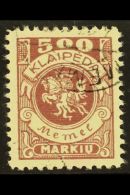 LITHUANIAN OCCUPATION 1923 (12 April) 500m Purple (Mi 149, SG 26) Very Fine Cds Used. For More Images, Please... - Other & Unclassified