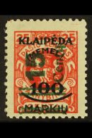 1923 15c On 100m On 25c Scarlet SURCHARGE TYPE II With Thick Broad Figures (Michel 231 II, SG 84b), Fine Mint,... - Other & Unclassified