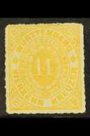 WURTTEMBERG 1869 14k Dull Yellow, Roulette, Mi 41b, SG 81, Good To Fine Mint. For More Images, Please Visit... - Other & Unclassified