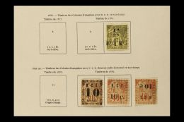 NEW CALEDONIA 1886-1948 All Different FINE MINT Collection On Yvert Printed Leaves. Note 1886 5c On 1f Surcharge... - Other & Unclassified