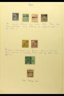 BENIN 1892-1894 MINT & USED COLLECTION On Leaves, Inc 1892 Opts Set To 10c (ex 2c) Mint Or Unused, Plus 20c... - Other & Unclassified