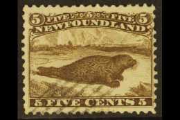 1865 5c Brown, Seal, SG 26, Fine Used With Above Average Centering And Light Cancellation. Pretty Stamp. For More... - Other & Unclassified