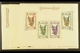 1953 AIR POST Set Of Three Miniature Sheets (Yvert Blocs 4/6, SG MS 30a) Never Hinged Mint, Light Gum Disturbance.... - Cambodia