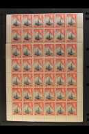 1938-48 KGVI COMPLETE NHM SHEETS OF 60. 1d Black & Red, SG 110, TWO Complete Sheets (different Shades) Of 60... - Bermuda