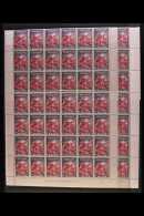 1936-47 KGV COMPLETE SHEETS NHM 6d Carmine Lake & Violet, SG 104, Plate 2 & 2a, Complete Sheets Of 60... - Bermuda