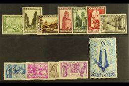 1933 Orval Abbey Restoration (Blue Madonna) Set Complete, SG 633/74, Very Fine And Fresh Mint. (12 Stamps) For... - Altri & Non Classificati