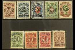 1920 Arms Stamps Of Russia (perf) Surcharged Set Complete, SG 29/37, Very Fine Mint. Expertised Kohler. (9 Stamps)... - Batum (1919-1920)