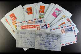 AEROGRAMMES 1950-1981 Mostly All Different Collection Of Commercially Used Postal Stationery Aerogrammes, Some... - Other & Unclassified