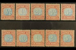 VICTORIA POSTAGE DUES 1890-94 Complete Set, SG D1/D10, Fine Mint. (10 Stamps) For More Images, Please Visit... - Other & Unclassified
