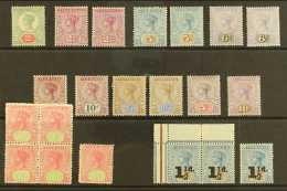 TASMANIA 1892 - 1904 Lovely Fresh Mint Selection Including 1892 Values To 10s, 1906 1s Block Of 4 Etc. (21 Stamps)... - Altri & Non Classificati