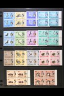 1963 Definitives Complete Set, SG 70/83, In Never Hinged Mint BLOCKS OF FOUR. (14 Blocks = 56 Stamps) For More... - Ascensione