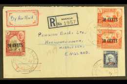 HADHRAMAUT 1953 (21 OCT) Registered Air Mail Cover To England (Penguin Books, Harmondsworth) Bearing 1951 5c On... - Aden (1854-1963)