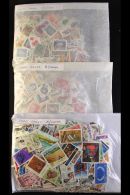 BRITISH COMMONWEALTH Used Mostly QEII Definitive & Commemorative Issues In Three Packets Of 1,000 Stamps.... - Other & Unclassified