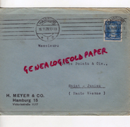 ALLEMAGNE- HAMBURG- H. MEYER & CO- VICTORLASTRASSE 11/17- A PIERRE POINTU MEGISSERIE 1928- SAINT JUNIEN - Artigianato