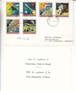 Burundi - Lettre De 1972 - Espace - Fusée - Télécommunications - Lune - Astronautes - Afrika