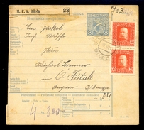 Austria, Bosnia&Herzegovina - Parcel Card Sent From Bileca To Offutak (Vojvodina) 26.03.1913. / 2 Scans - Covers & Documents