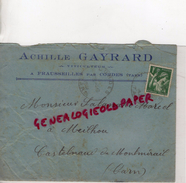 81 - FRAUSSEILLES PAR CORDES- ACHILLE GAYRARD- VITICULTEUR- 1941- A M. SALANAHE MARCEL A MEILHOU CASTELNAUD MONTMIRAIL - 1900 – 1949