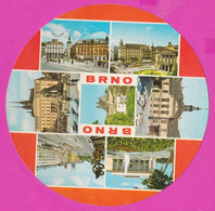 219090 / Round Postcard Brno - PANORANA , Czechoslovakia Tchecoslovaquie Tschechoslowakei - Tsjechië