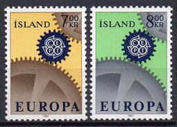 ISLANDE  Timbres Neufs ** N° 364 / 65 De 1967 ( Ref 154 A4 )  Europa - Neufs