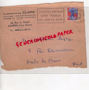 92 - ASNIERES- LABORATOIRE CLARK-COLLES INDUSTRIELLES -22 RUE DU CHALET-1950-A QUINCAILLERIE LEPEZ -MALO LES BAINS - 1950 - ...