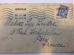 FRANCE - Env Avec Timbre Perforé - 1914 - P21405 - Perfins