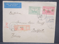 PAYS BAS - Enveloppe En Recommandé De Klaten  Pour Belfort En 1933 , Affranchissement Et Oblitération Plaisants - L 6356 - India Holandeses