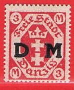 MiNr. 14 X (Falz)  Deutschland Freie Stadt Danzig  Dienstmarken - Servizio