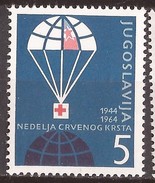 1964  30  ROT KREUZ  JUGOSLAVIJA  JUGOSLAWIEN  ERSTE HILFE  FALLSCHIRM PARACHUTE   MNH - Fallschirmspringen