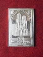 Timbre 3 Francs Postes France Cathédrale De REIMS Type 3 De 1930 - 1983 (15 Grammes En Argent 925/1000 ) Poinçon Crabe - Autres & Non Classés