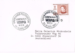 23748. Carta GRONLAND, Groenlandia 1981. Exposicion WIPA Wien - Covers & Documents
