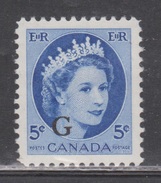 CANADA Scott # O44 MH - QEII Definitive With G Overprint - Surchargés