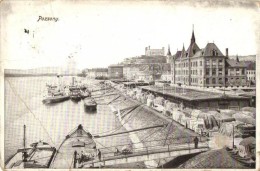 T3/T4 Pozsony, Pressburg, Bratislava; Rakpart Uszályokkal / Wharf With Barges (EB) - Non Classificati