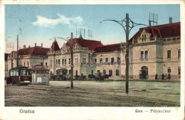 * T2/T3 Nagyvárad, Oradea; Vasútállomás, Villamos / Gara / Railway Station, Tram (Rb) - Non Classificati