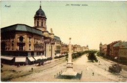 T2/T3 Arad, Szentháromság Szobor, Utcakép / Trinity Statue, Street View (EK) - Unclassified