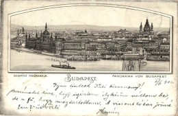 T2/T3 Budapest, Panoráma, GÅ‘zhajó, Lánchíd, Országház, Litho (EK) - Non Classificati