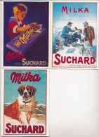 ** 3 Db MODERN Suchard Milka Csokoládé Reklám Képeslap / 3 Modern Suchard's Milka... - Non Classificati