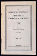 A Csehszlovák Köztársaság NépmÅ±velési Törvényei és... - Sin Clasificación