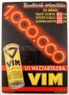 Cca 1940 VIM Tisztítószer Reklám Plakát. Karton.  / Cca 1940 Cleaning Product... - Otros & Sin Clasificación