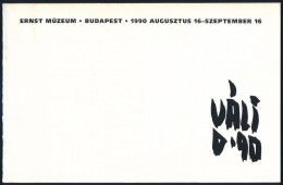 1980, 1990 Váli DezsÅ‘ (1942-) FestÅ‘mÅ±vész 2 Db Kiállítási Katalógusa - Non Classificati