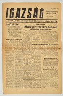 1956 Az Igazság, A Forradalmi Magyar Honvédség és Ifjúság Lapja November... - Non Classificati