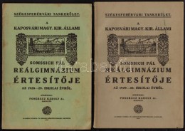 1928-1933 A Sommsich Pál Reálgimnázium értesítÅ‘je, 5 Db, Egymást... - Non Classificati