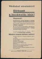 Cca 1920 'Vérünket Véreinkért! Elérkezett A Leszámolás Ideje!',... - Non Classificati